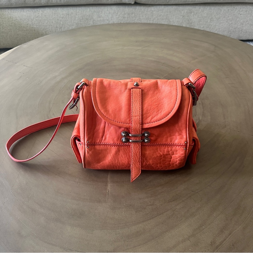 Schuler & Sons Philadelphia ANTHROPOLOGIE Vibrant Orange Crossbody Bag